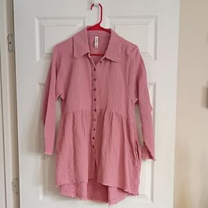 Zenana Outfitters Soft Pink Textured Top